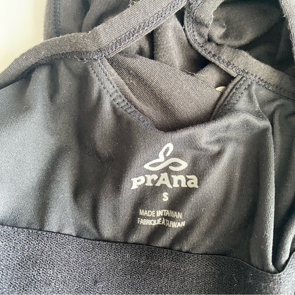 Prana Black Dress Built in Bra Strappy Activewear A-Line LBD Women's Small - Picture 6 of 9